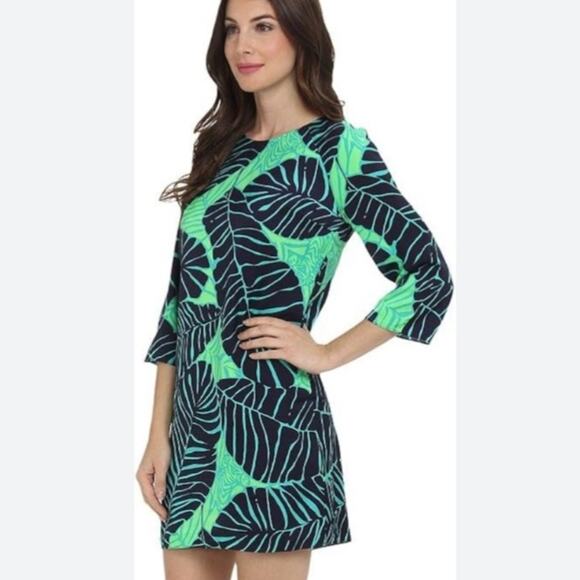 Lilly Pulitzer | Carol Mini Shift Dress Under the Palms Tropical Green Size 4 - Picture 1 of 7